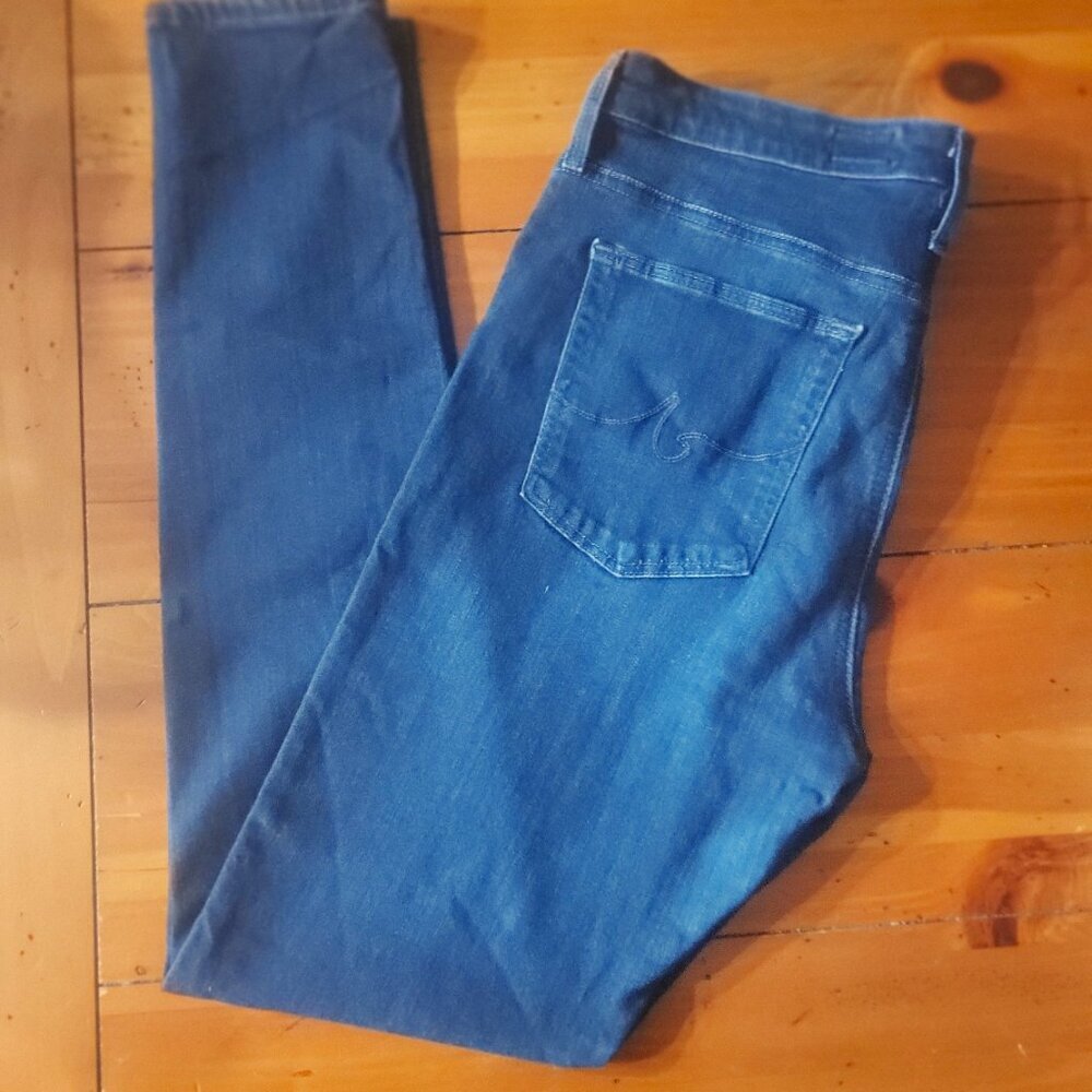 AG Women's Farrah High Rise Skinny Dark Wash Blue Jean - Size 31R - Picture 10 of 11